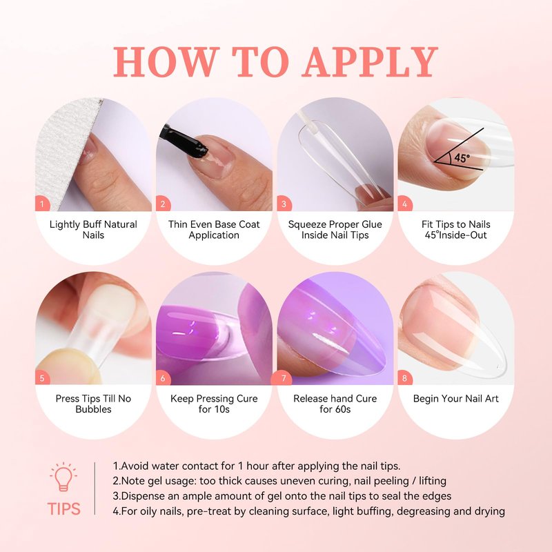 COLOURSMILE 15ml Strong Gel Nail Glue - Lamp Cured Soak Off, Adhesive for Acrylic Fake Nails, Tips Extension & Press On Gelly Nails