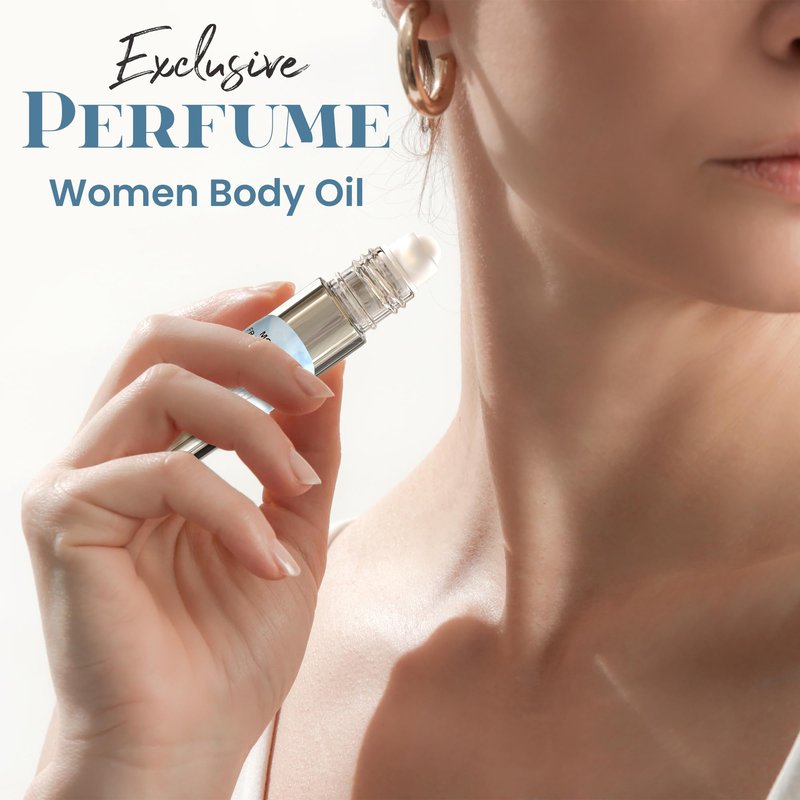 Hues Of Blue Light Women Perfume Body Oil, Floral Fruity fragrance for women, Long Lasting, Travel Size, Inspired by Light Blue
