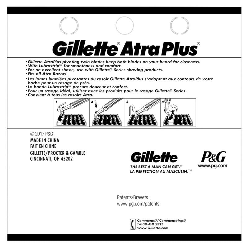Gillette AltraPlus Men's Razor Blade Refills - 10 Count | Lubra-Soft Strip for Comfort and Smooth Shaving
