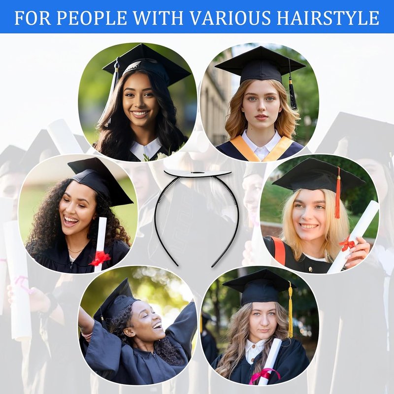 Regine Switzerland Graduation Cap Headband - Secure Your Grad Cap & Hairstyle | Stylish Graduation Supplies