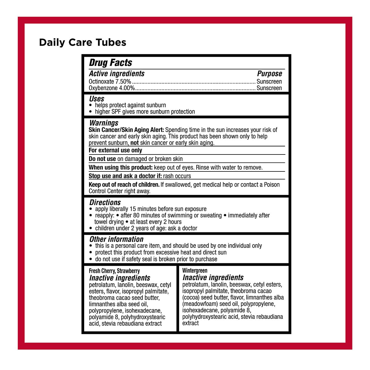 Carmex Daily Care and Daily Care Minis Moisturizing Lip Balm Pack, SPF 15, Multi-Flavor Lip Care Variety Pack Bag, 8 Count (3 Tubes, 5 Mini Tubes)