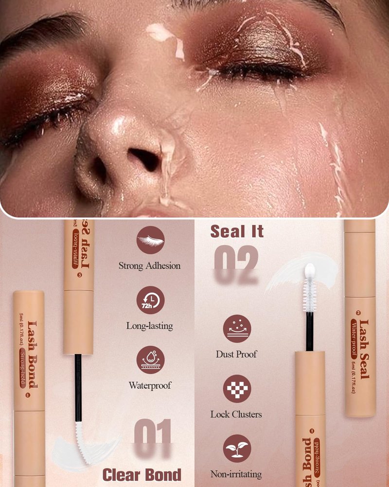 Brown Lash Clusters Kit - Wispy Eyelash Extensions 10-16mm | Soft D Curl Individual Lashes with Ultra-Thin Band