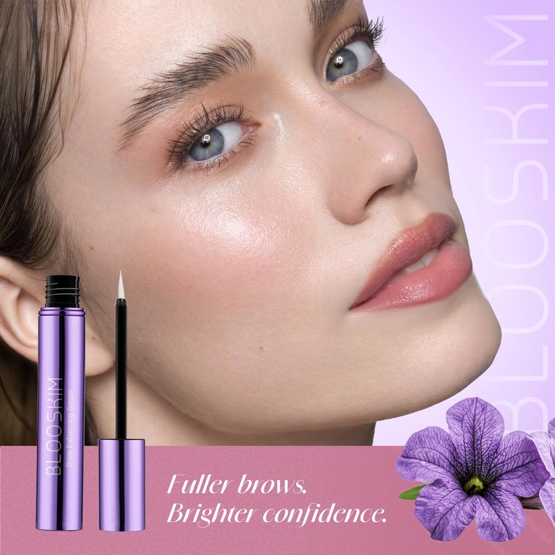 Blooskim Eyebrow Growth Serum - Natural Formula for Thicker, Fuller Brows - Fast Nourishing Results