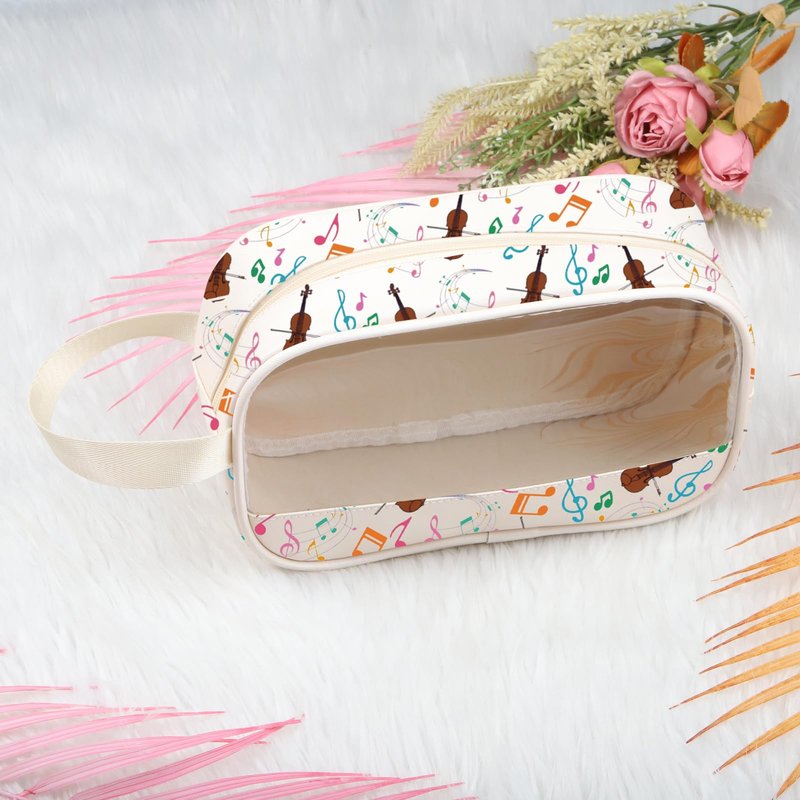 XYANFA Violin Makeup Bag Violinist Gifts Violin Player Gift Music Teacher Gift Musician Cosmetic Bag A Girl Who Plays Violin (PLAYS Violin t-m)