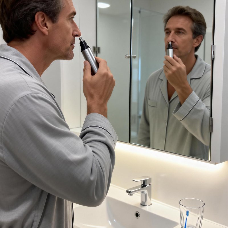 Pemoupnd Ear and Nose Hair Trimmer Clipper,Portable Easy Clean for Men Women