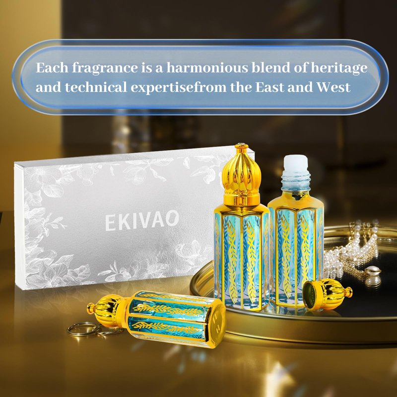 EKIVAO Arabian Perfume for Women, 3Pack Arabic Long Lasting Perfume Oil, Luxury Arab Parfume Oil for Women, Soft Parfume Arabe 1.2FL OZ Baby Green Eau de Parfum