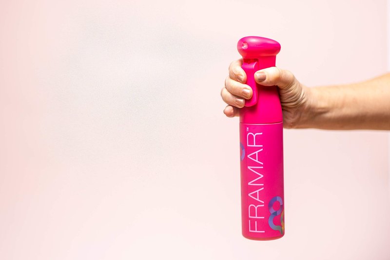 FRAMAR Premium Hair Mister Spray Bottle – Continuous Spray Bottle For Hair, Water Sprayer, Continuous Mister for Salon Supplies – Ultra Fine Mist – Pink 250 ml