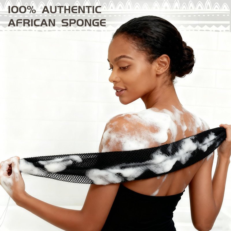 SPMKTBOZAI African Net Sponge Authentic, Loofah Exfoliating Body Scrubber Bath Sponge, African Exfoliating Net Sponge Back Scrubber Washcloth for Shower, Body Care Bathing Accessories (Purple)