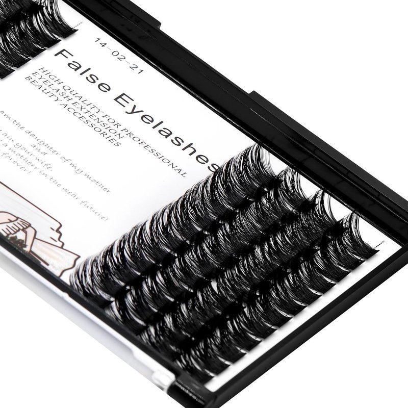Bodermincer Black/Brown Color Natural Lash Clusters 84pcs Wispy Eyelash Clusters Eyelash Extensions D Curl Individual Lashes Natural Look Lashes with Thin Lash Band (10MM)