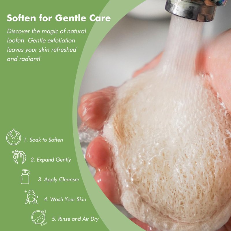 Egyptian Loofah Face Pads – Gentle Exfoliating Facial Sponge for Cleansing