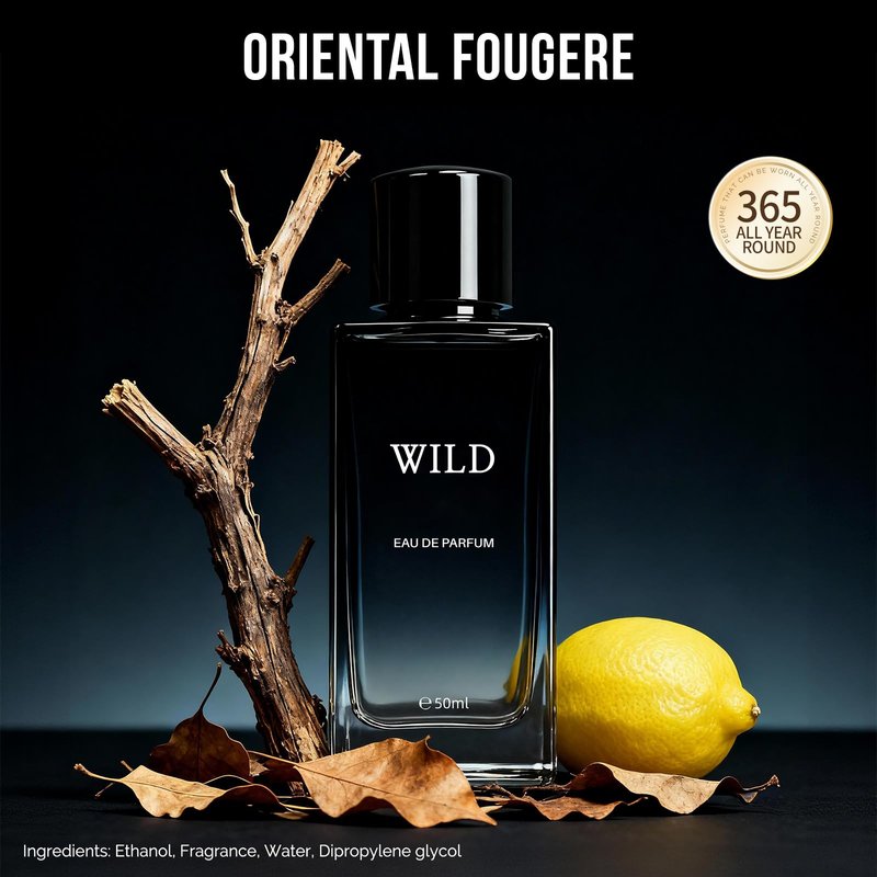 MAJESTY'S SECRET PHEROMAX Wild Eau de Parfum Cologne for Men, 50ml Oriental Fougere Cologne with Bergamot, Lavender & Spices – Long-Lasting Masculine & Unisex Fragrance, Ideal for Daily Wear & Gifts