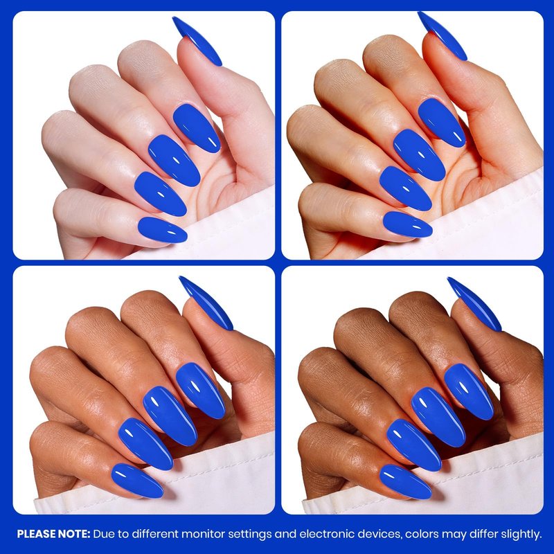 beetles Blue Gel Polish - 15ML Full Size One Color One Bottle Royal Blue Gel Polish Soak off Uv Led Lamp Nail Art Colorful Bottle All Season Manicure