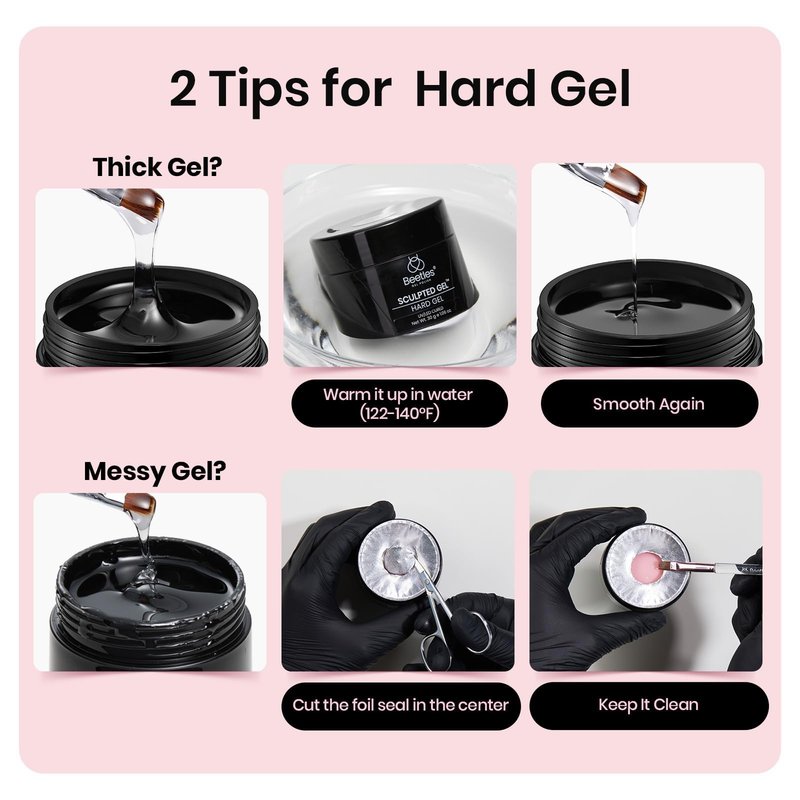 Beetles Hard Gel for Nails-Rose Dusk 1 oz 9 in 1 Nail Extension, Sculpting, High Hardness for Salon Professionals, Pink Builder Nail Gel, UV & LED Lamp Needed