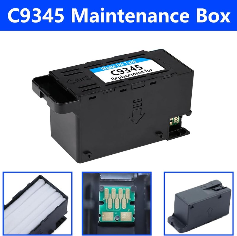 C9345 Ink Maintenance Box - Compatible Replacement for ET-8550, WF-7840, & More | Efficient Printer Care