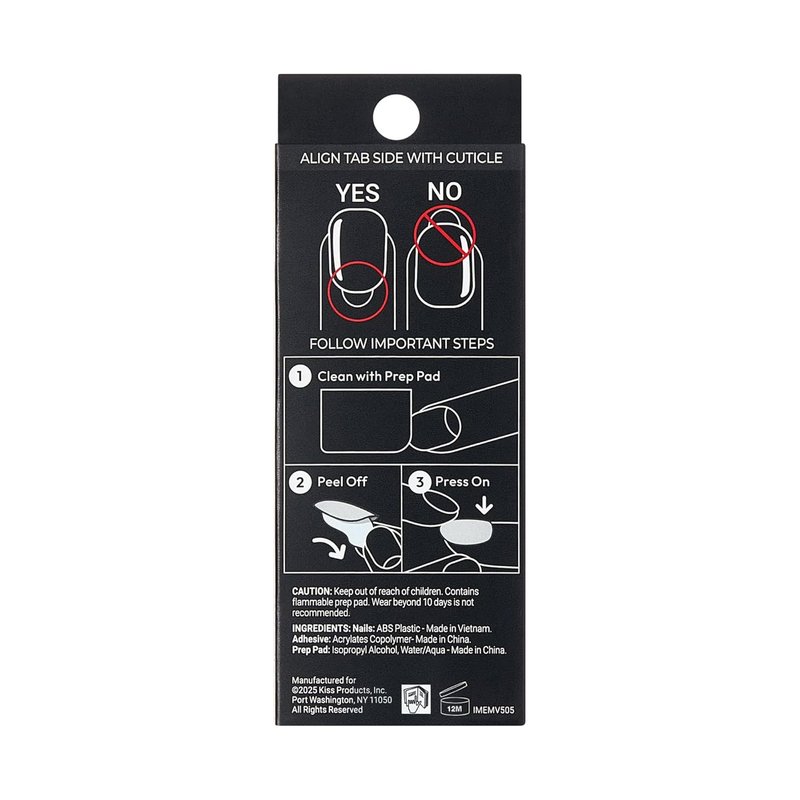 Kiss Impress No Glue Mani Press On Nails - 'Pick Me First' Pink Oval Design | Medium Size, 30 Nails Included