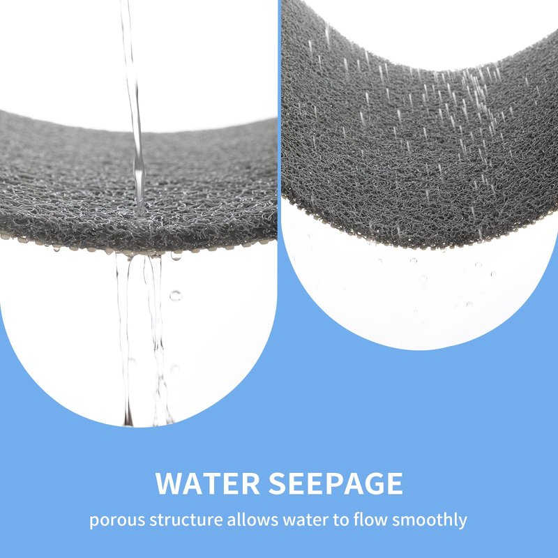 Hargiis Non-Slip Shower Mat Bathtub Mat for Bath Tub, Anti Slip Bath Tub Mat, Floor Mat, Soft PVC Loofah Bathroom Mats, Foot Scrubber Mat, Quick Drying Easy Cleaning Mats for Wet Areas (Grey 40"×16")