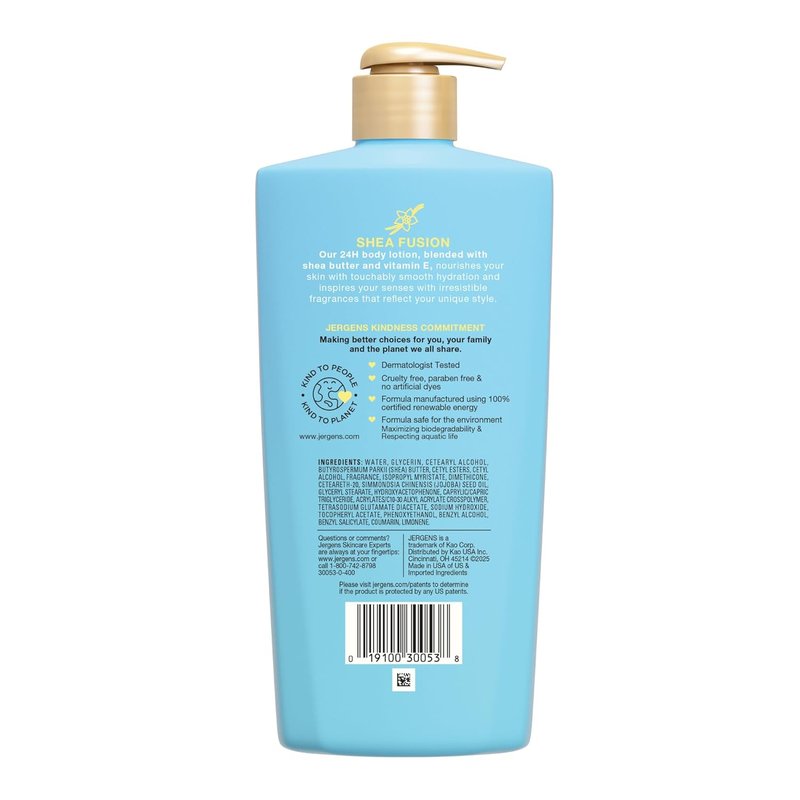 Jergens Shea Fusion Body Lotion - Vanilla Crush Moisturizer with Shea Butter & Vitamin E | 14 fl oz