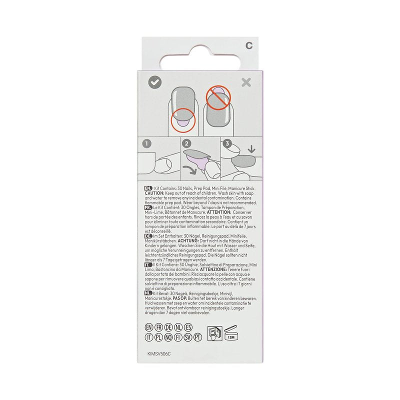 Kiss Impress No Glue Mani Press On Nails, Design, 'Velvet Bunny', Green, Short Size, Oval Shape, Includes 30 Nails, 1 Mini File, 1 Prep Pad, 1 Manicure Stick, Instruction Sheet