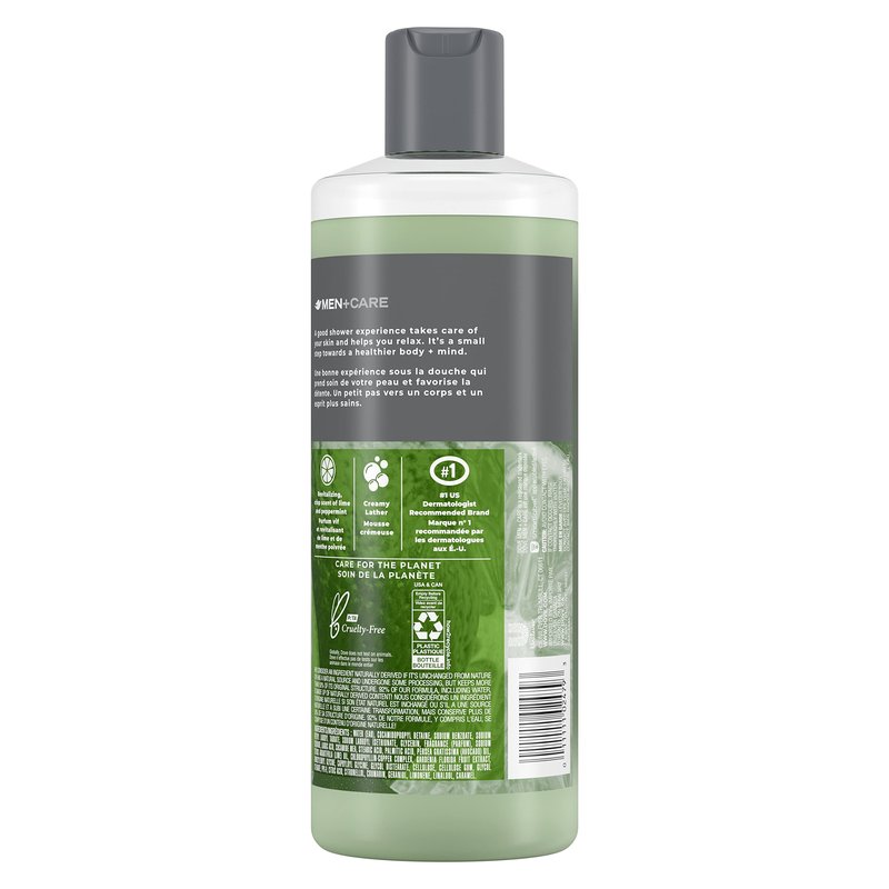 Dove Men+Care Lime + Avocado Oil Body Wash, 18 Fl Oz (532 mL)