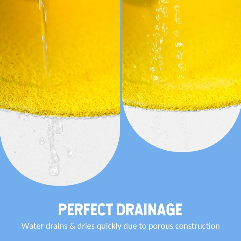 Hargiis Non-Slip Bathtub Mat, Anti Slip Shower Mat, Fast Drying Bathtub Mats, Foot Scrubber Mat, Anti Slip Mat for Tub, Floor, Bathroom, Kitchen, Home, Hotel (Yellow 32"×17")