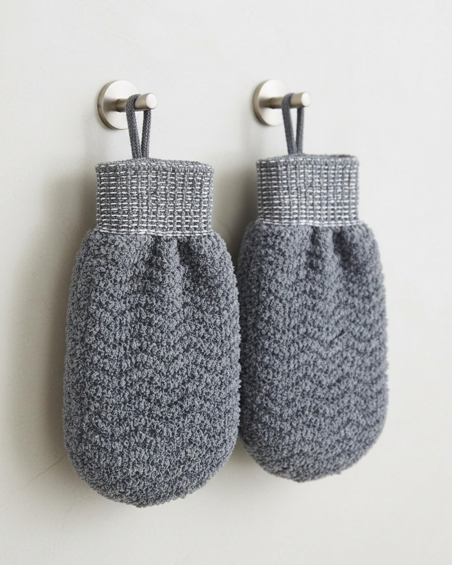 Exfoliating Gloves 2 Pack, Wave Texture Exfoliating Mitt for Dead Skin Remover, Body Scrub Gloves for Bath Shower, Korean Exfoliating Mitt, Loofah Alternative Body Scrubber for Women & Men