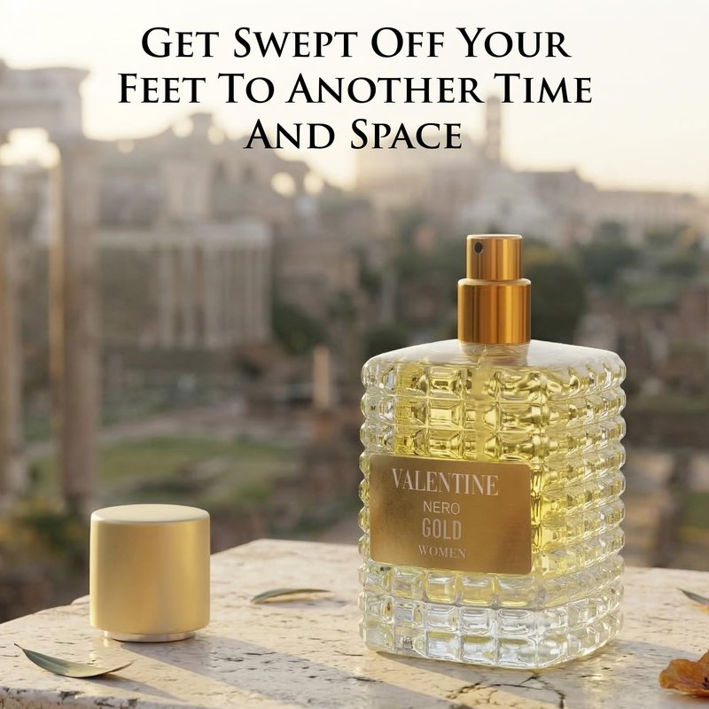 URBAN COLLECTION Valentine Nero Gold Perfume for Women, Tropical Coconut Vanilla Fragrance for Her, Sweet Creamy Gourmand Eau de Parfum with Warm Notes, Long Lasting Luxury Scent, 3.4 oz / 100ml