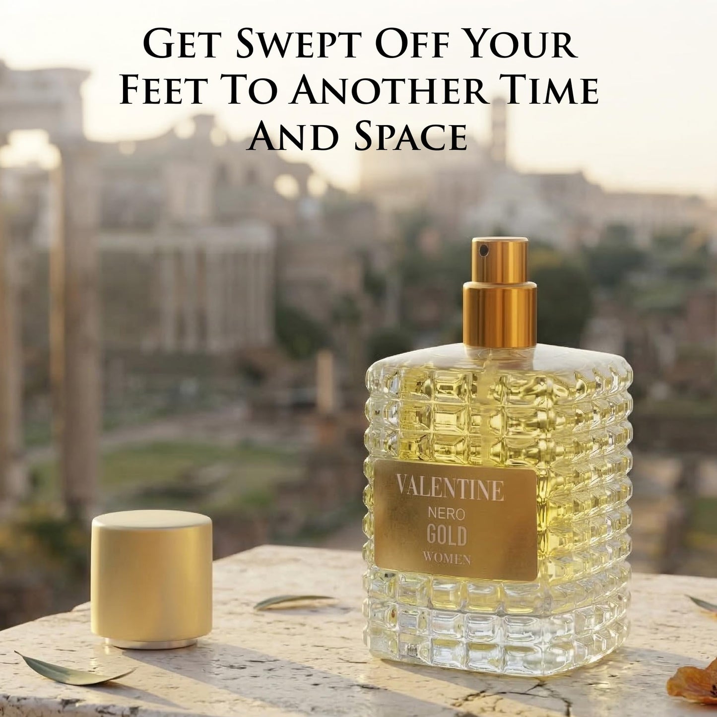 URBAN COLLECTION Valentine Nero Gold Perfume for Women, Tropical Coconut Vanilla Fragrance for Her, Sweet Creamy Gourmand Eau de Parfum with Warm Notes, Long Lasting Luxury Scent, 3.4 oz / 100ml