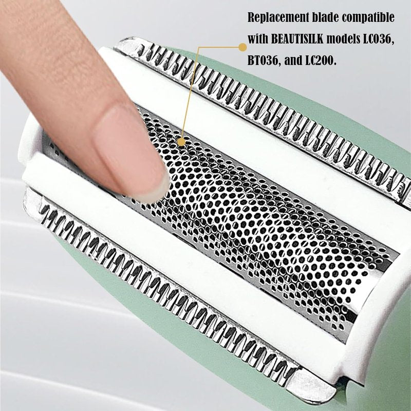 BEAUTISILK Replacement Shaving Heads - 4-Pack with 2 Cleaning Brushes for Women's Electric Shavers
