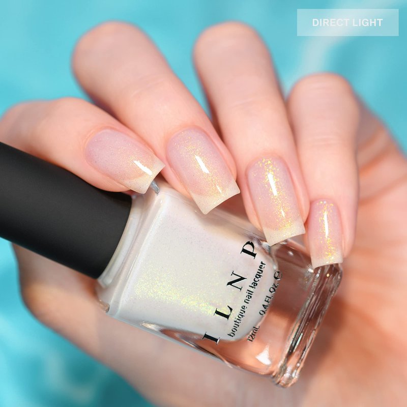 ILNP Pina Colada - Sheer White Holographic Jelly Nail Polish