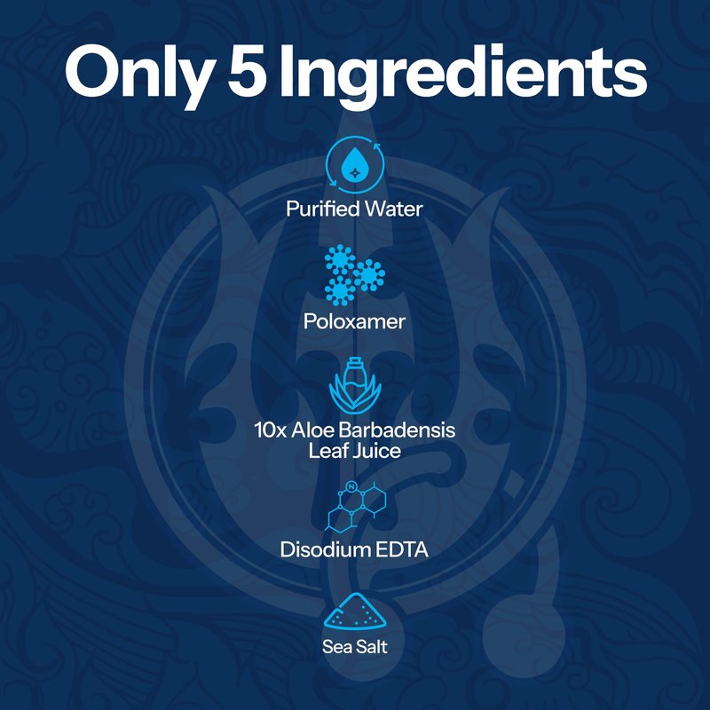 H2Ocean Blue Green Foam Soap - Tattoo Aftercare Cleanser, Antibacterial, Unscented, with Aloe Vera, Moisturizing Care, Safe for All Skin Types, No Harsh Chemicals, Fragrance Free - 7 oz