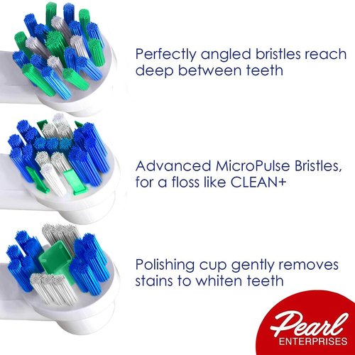 Toothbrush Heads for Oral B, 12 Pack Professional Electric Toothbrush Replacement Heads Medium Dupont Bristles Replacement Toothbrush Heads Assorted Floss Cross & Whitening Styles Brush Heads Refills