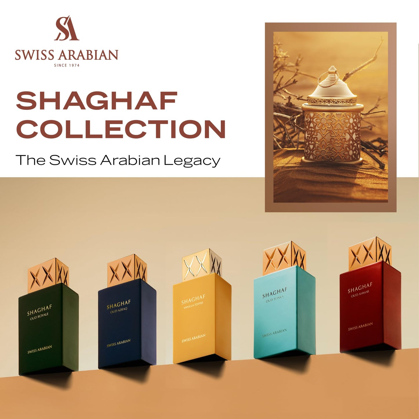 Swiss Arabian Shaghaf Oud - Luxury Products From Dubai - Long Lasting, Addictive Personal EDP Spray Fragrance - Seductive Signature Aroma - 2.5 Oz