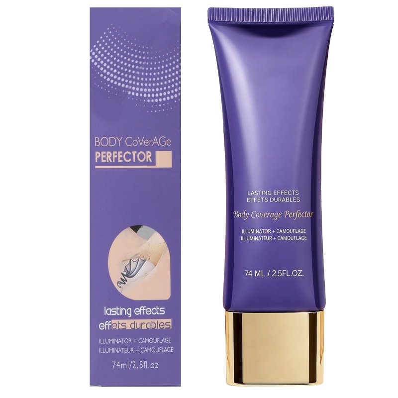 Body Coverage Perfector, Tattoo Cover Up Uneven Skin Blemishes Scars Veins Bring Natural Glow with 24Hr Long Lasting, Full Coverage Sweatproof No Transfer Concealer for Leg Face Body 2.5 oz, 01 Light