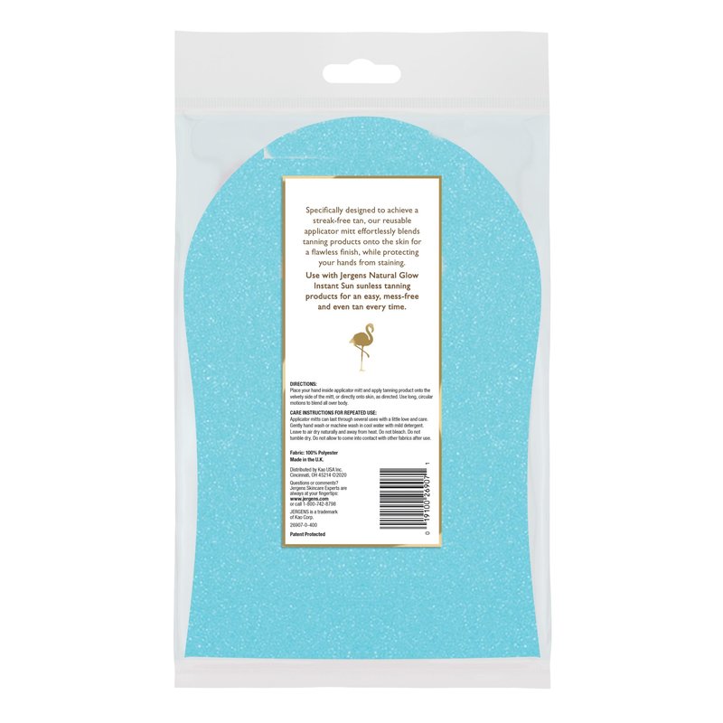 Jergens Natural Glow Body Applicator Mitt, Flawless, Streak-free Tanning Blender Glove, Reusable Tanning Mitt Protects Hands