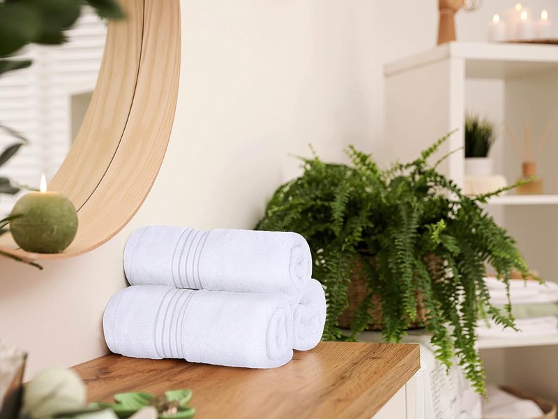 Utopia Towels | 6-Piece Premium Hand Towel Set - 100% Ring Spun Cotton, Lightweight & Highly Absorbent, White, 16x28 Inches