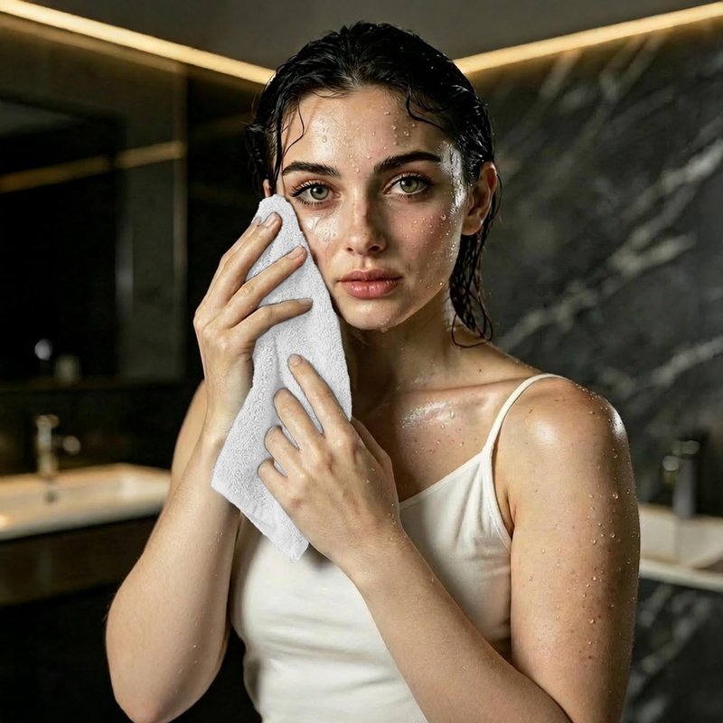 RIVERSIDE Pack of 12 Washcloths, 12 x 12 Inches, 100% Cotton, Premium Flannel Face Cloths, Highly Absorbent & Soft Feel Fingertip Towels (White, 12 Pack)