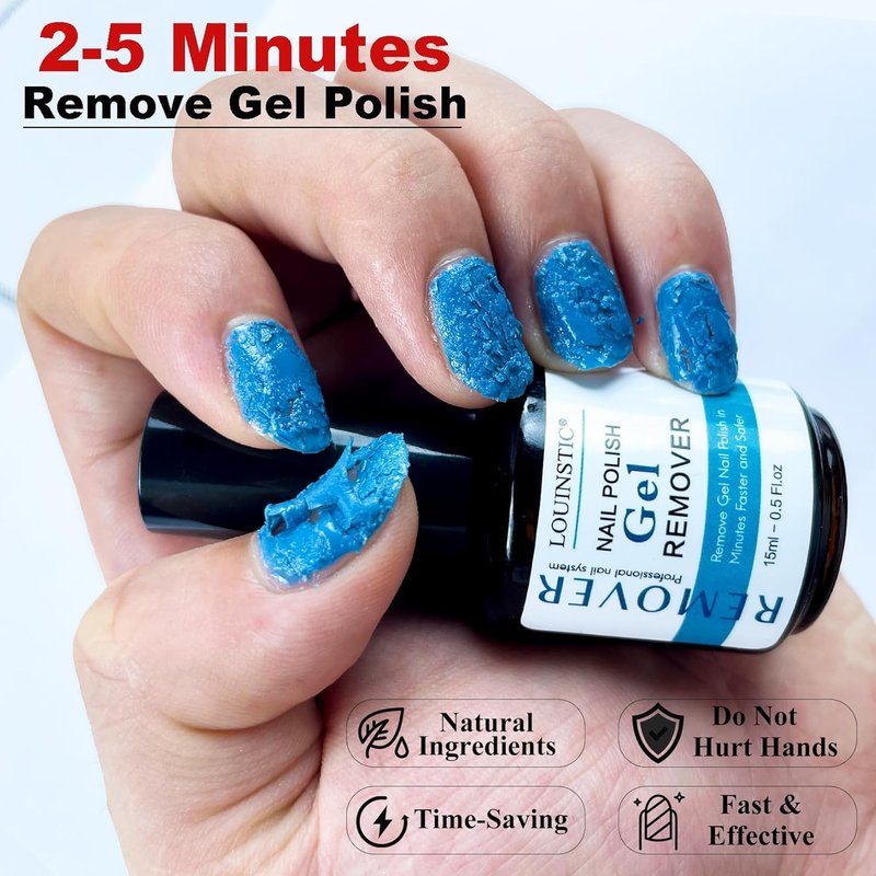 Regine Switzerland Gel Polish Remover Kit - Quick 2-5 Minute Removal with Cuticle Oil & Tool