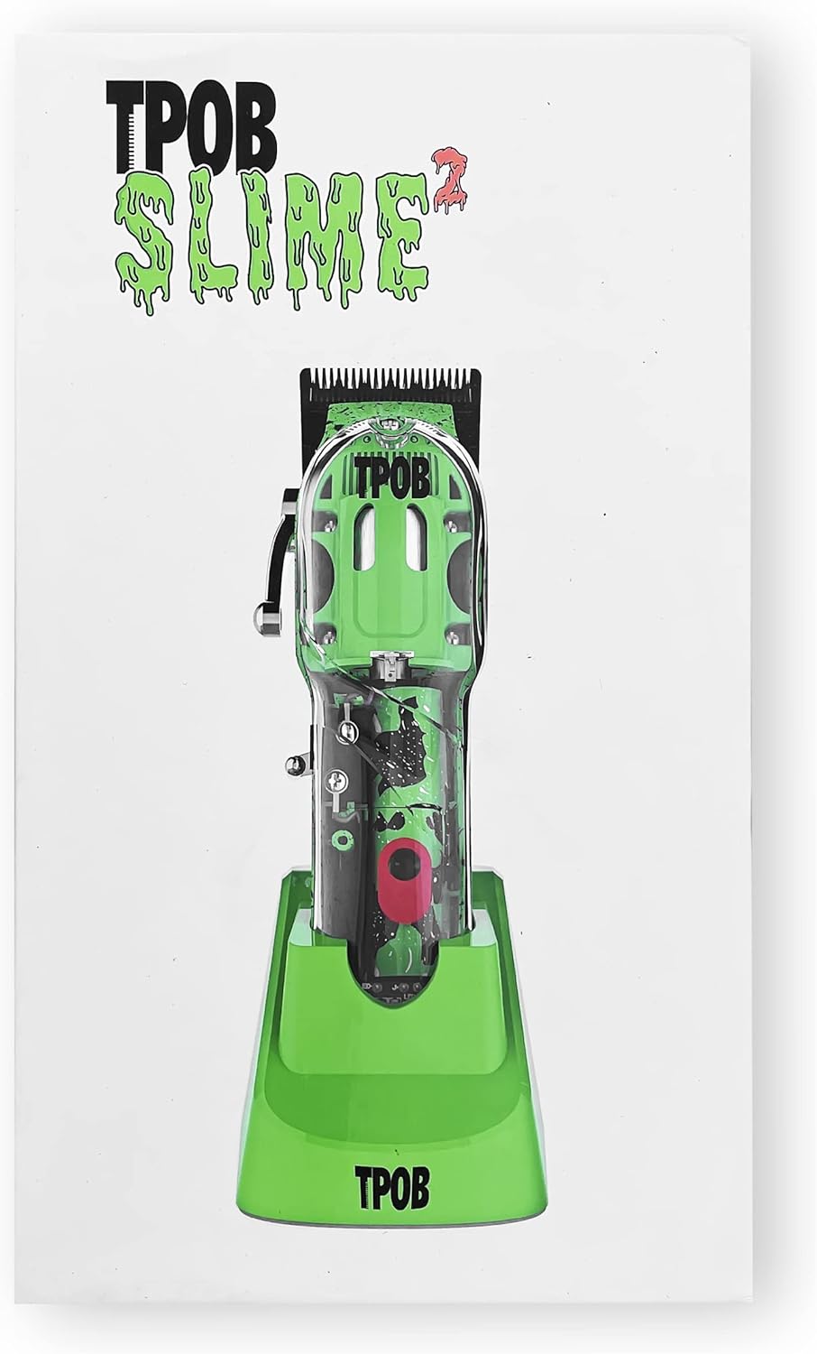 TPOB Barber Hair Clippers for Men - 6800 RPM X Fade Blade with Matte Green Case