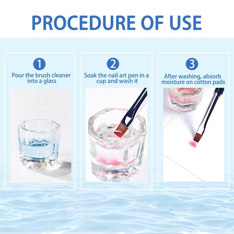 Acrylic Liquid Monomer 120m Nail Liquid Monomer for Acrylic Nails & 120ml Acrylic Brush Cleaner for Cleaning Acrylic Powder Brushes Nails Acrylic Nail Kit
