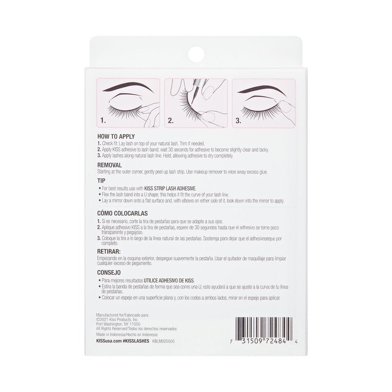 KISS So Wispy, False Eyelashes, 'Pompadour', 16mm, Includes 5 Pairs Of Lashes, Easy to Apply, Reusable Lash Clusters