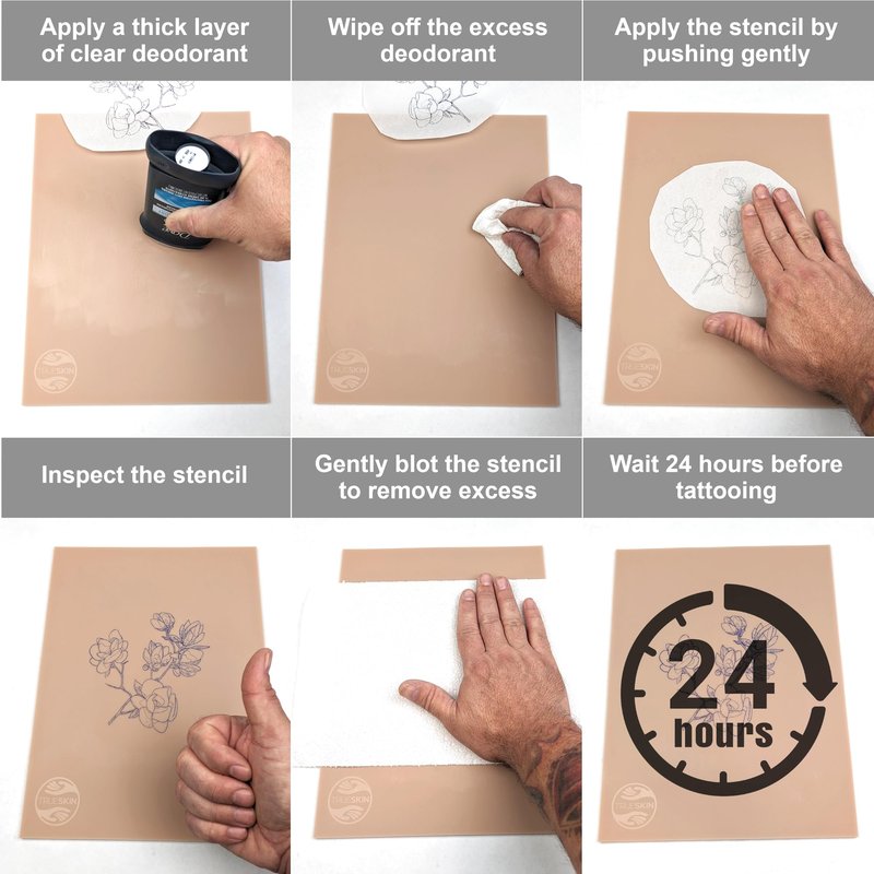 TrueSkin Fake Skin - 4-5mm - 8.5" x 11" - Double Sided - Trade Show Quality - Platinum Silicone Tattoo Practice Skin