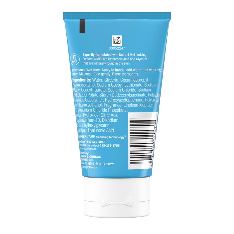 Neutrogena Hydro Boost Face Wash, Hydrating Facial Cleanser with Hyaluronic Acid, Daily Foaming Face Wash & Makeup Remover, Hypoallergenic & Paraben-Free Gel Cleanser, 2 fl. oz, 24 Pack