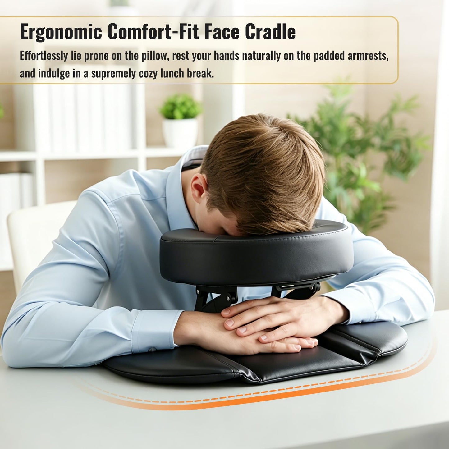 TRENDBOX Face Down Tabletop Massage Kit Adjustable Headrest Pillow