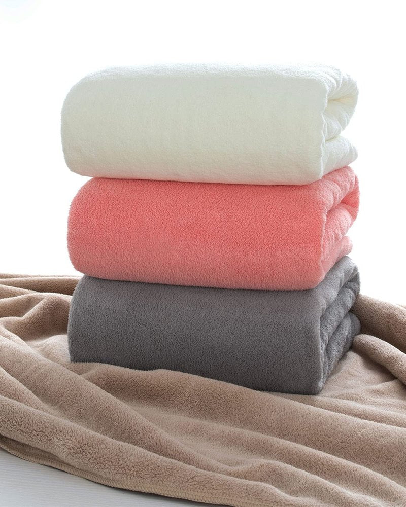 Lumimi Towels 4 Piece Soft Microfiber Bath Towel Set Salon Gym Yoga Travel Super Absorbent Lightweight Quick Dry and Durable, 55" L x 27" W, 4 Pack Multicolour Red