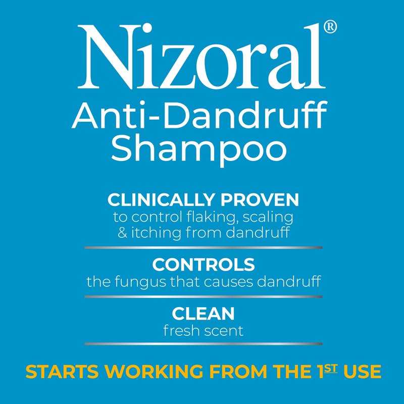 Nizoral Anti-Dandruff Shampoo with 1% Ketoconazole, Fresh Scent, 21 Fl Oz (Pack of 3)