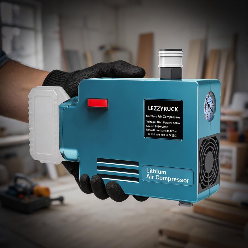 Cordless Air Compressor for Ma-kita 18V Battery (No Battery), Max 175 PSI Portable Air Compressor without Air Tank, Oil-Free and Ultra Quiet, for Small Pneumatic Nail Gun