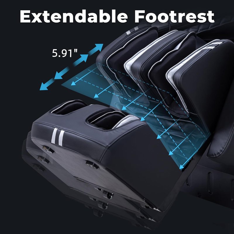 MassaMAX 4D Full Body Massage Chair - AI Voice Control, Zero Gravity, 15 Modes, 55" SL Track, Foot Rollers & Heating