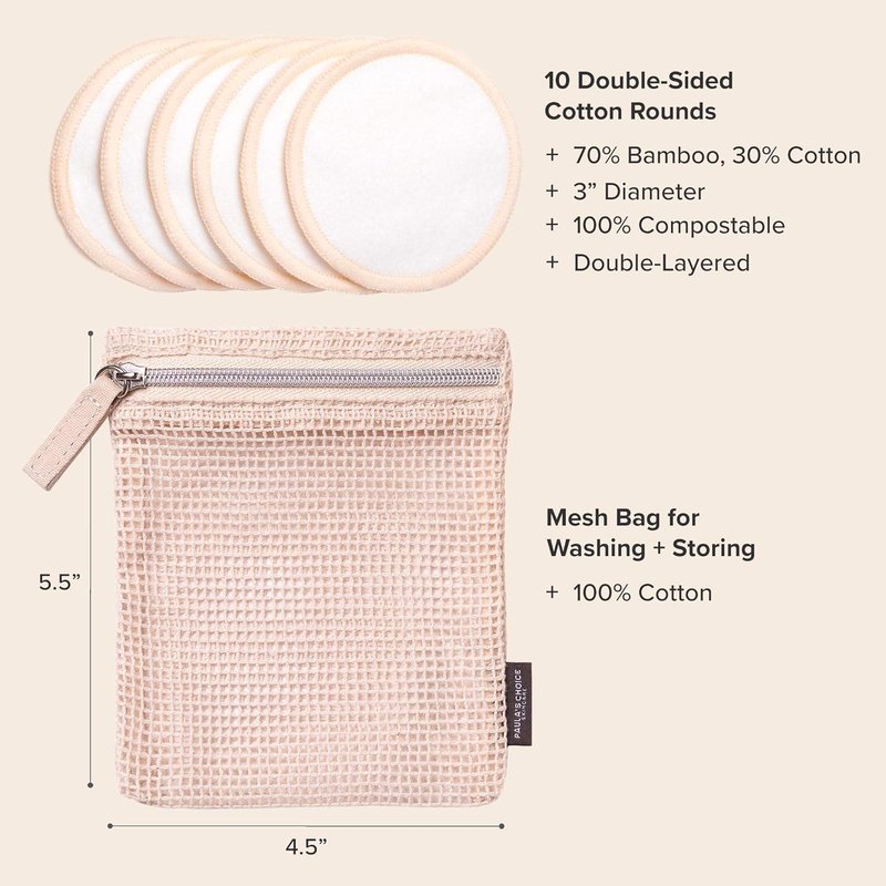 Paula’s Choice SKIN PERFECTING 2% BHA Exfoliant Duo - Eco-Friendly Liquid & Reusable Cotton Pads Set
