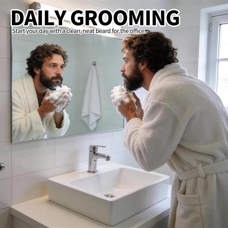 Beard Wash and Conditioner Set for Men - Natural Argan & Jojoba Oil | Deep Cleansing & Moisturizing 2-in-1 Kit