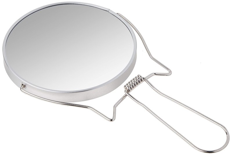 Goody Two-Sided Makeup Mirror with Stand - 1X and 3X Dual Sided Magnification - Lightweight & Portable Table Top Magnifying Vanity Mirror